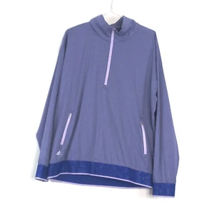 Adidas Purple Lilac 1/4 Zip Windbreaker Pullover Jacket UK XL Sportswear Running - Picture 1 of 8