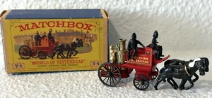 Matchbox Model Cars of Yesteryear Y-4 Horse Drawn Fire Engine in Original Box - Picture 1 of 2