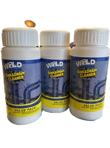 3x Fast Drain Remover Hot Sink Pipe Dredge Bomb Toilet Quick Foaming Cleaner 3 - Picture 1 of 4