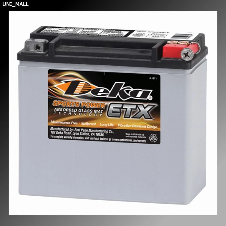 Deka Genuine New ETX20L Battery - OEM 12V 310CCA - Image 1 of 1