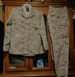 USMC MARPAT DESERT TAN Combat SHIRT HOSE SET MCCUU LARGE LANG AUSGESTELLT - Bild 1 von 6