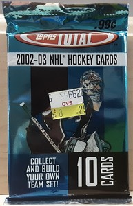 2002-03 Topps Total 10-Card Sealed Hockey Pack