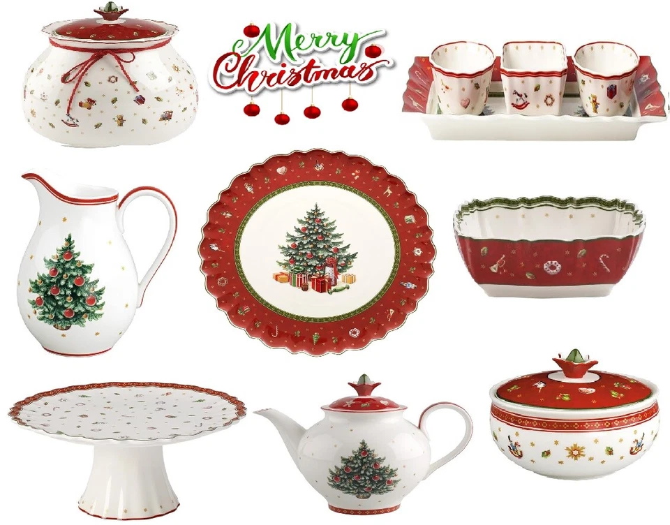Villeroy & Boch Plates & Bowls with Christmas Design - Xmas Gift Toy's Delight - Image 1 of 1