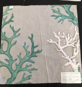 MANUEL CANOVAS Atoll in Celadon 18" Nautical Fabric Sample - Picture 1 of 3