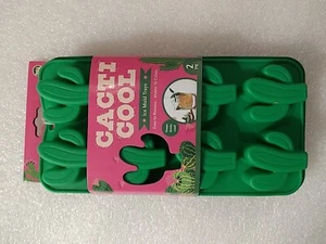 CACTI COOL Silicone Ice Mold Trays 2 Pack Makes 16 Total Cactus Ice Cubes NEW - Picture 1 of 4