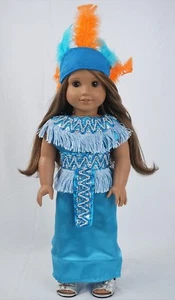 Conjunto de traje nativo americano para muñecas American Girl de 18" y 18"   - Imagen 1 de 3