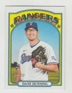(10) Dane Dunning 2021 TOPPS HERITAGE HIGH NUMBER ROOKIE LOT #651 RANGERS - Picture 1 of 1