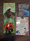 Usborne Books Science 4 Book Lot! Living World and Science Encyclopedias Nature
