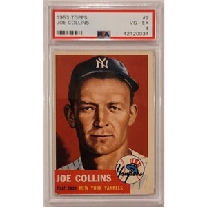 1953 Topps #9 Joe Collins PSA 4 VG-EX New York Yankees 💥