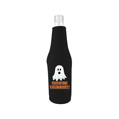 Show Me Your Boos! Garrafa de cerveja Coolie 12 oz; Halloween, fantasma, longa, pescoço - Imagem 1 de 2