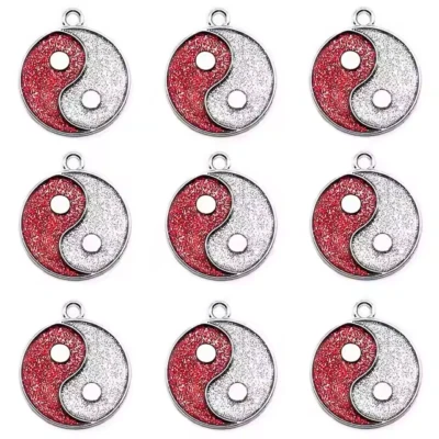 YinYang Style PET ID Tag Engraved Custom CAT DOG Name Collar Tag | Ring Include - Image 1 of 4