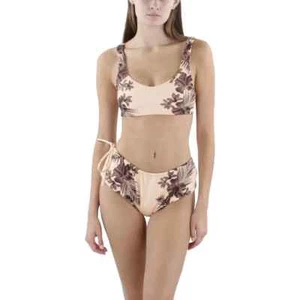 Hurley Damen bedruckt seitlich gebunden Beachwear Badehose getrennt M PFT - Bild 1 von 1