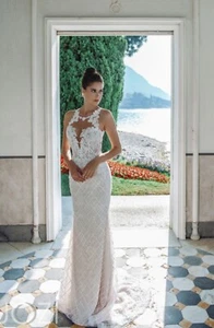 wedding dress size 12 Gabbiano J7024 light cappuccino - Picture 1 of 3