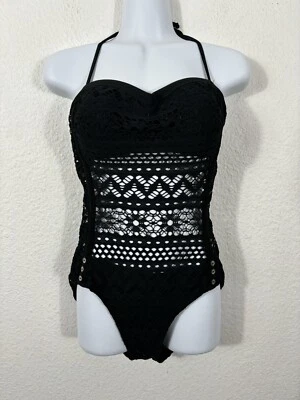 Traje de baño Robin Piccone para mujer talla 8 negro mezcla de poliéster Foto 1 de 4