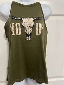 Green Howdy Rodeo Cow Tank Top SHEIN XL - Picture 1 of 4
