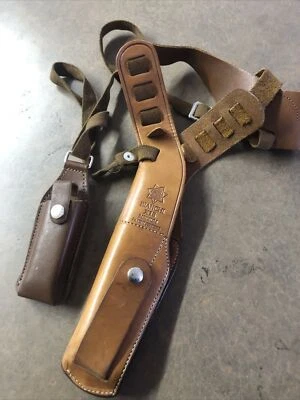 Средняя кожаная вертикальная наплечная кобура Bianchi X15. Colt 45 Sig 380 и т.д.... - Изображение 1 из 4