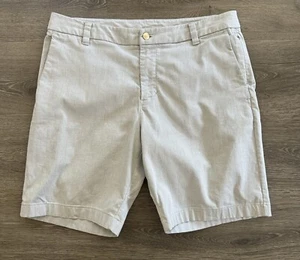 Lululemon Shorts Mens 34 Gray Chambray Commission Qwick Oxford Chino Stretch 9" - Picture 1 of 13