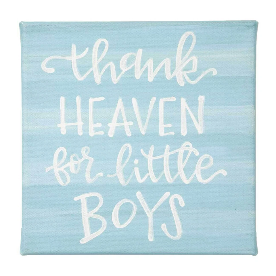 Brownlow Baby мальчика детской декор «Спасибо небо для маленьких мальчиков» 8 «x 8» x 3/4» новый - Изображение 1 из 1