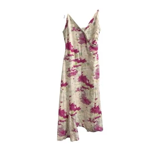 Joie Dress Womens 6 Fuchsia Tie Dye Asymmetrical Maxi Flowy Church Spring Fairy - Picture 1 of 14