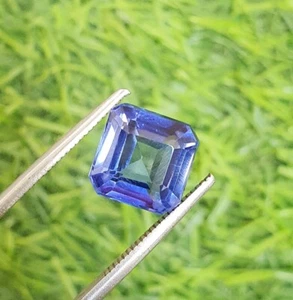 6.71 Ct Flawless Ceylon Cornflower Blue Sapphire Lab Grown Square Cut Loose Gems - Picture 1 of 10