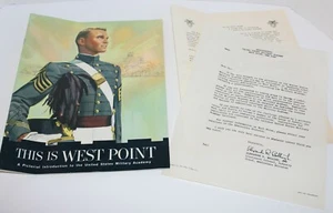 Vtg 1961 West Point Cadet Admissions Catalog Recruitment Mag w/ Typed Letter - Picture 1 of 11