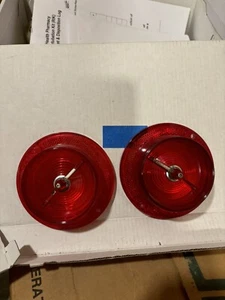 NORS 1963 Chevrolet Bel-Air & Biscayne Pair Of Glo-Brite Stop &Tail Light Lenses - Picture 1 of 6