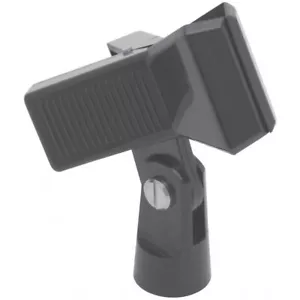 Steren Clamp type Microphone Holder, Plastic, Black - Picture 1 of 1
