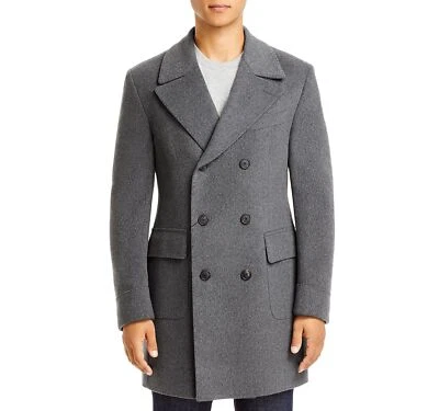 Abrigo Corneliani 288447 Lana Doble Pecho Gris Talla 52 IT, 42 EE. UU. Foto 1 de 3
