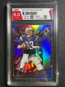 2016 Panini Phoenix Red Refractor Tom Brady #59 HGA 9++ Quad Mint Patriots - Picture 1 of 2