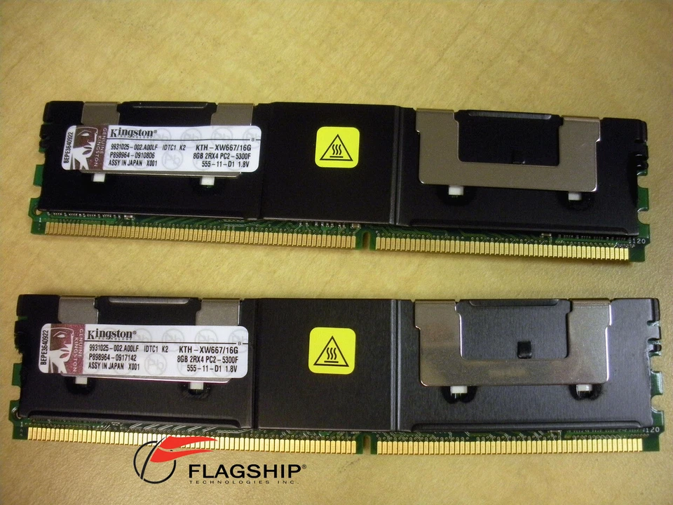 Kingston KTH-XW667/16G 16GB (2x 8GB) Memory Kit DDR2 PC2-5300 413015-B21 Equiv - Image 1 of 1