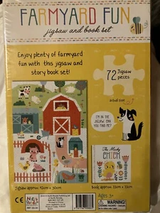 Bauernhof Spaß Puzzle & Buch Set 72 Teile Neu Versiegelt - Bild 1 von 3