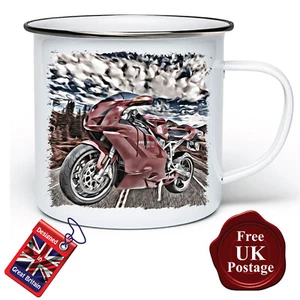 Italian Bike Mug, Italian Motorcycle Mug, Ducati Mug, Outdoor Mug, - Picture 1 of 1