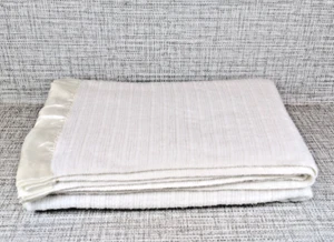 Manta Térmica Tejido Waffle Vintage Borde Satinado Acrílico DOBLE Marfil 63"x85" EE. UU. - Imagen 1 de 8