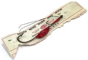South Bend Pork Rind Hook Vintage Weedless Hook on Retail Card - Read - Picture 1 of 10