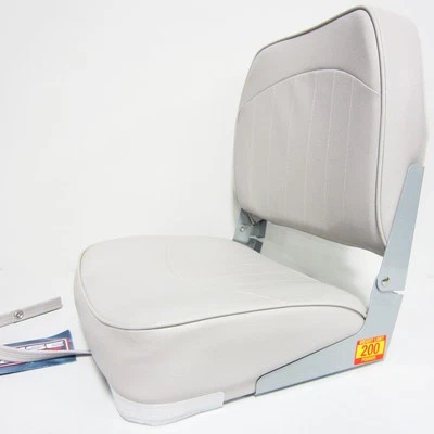 Wise New Fishing Boat Seat Chair GREY Composite Base/Bottom Fold Down - Image 1 of 4