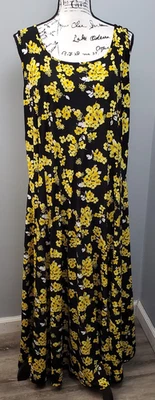 Maxi Vestido Michael Kors Largo Mujer 3X Multi Floral Elastizado Correa Ancha Cuello Redondo Foto 1 de 4