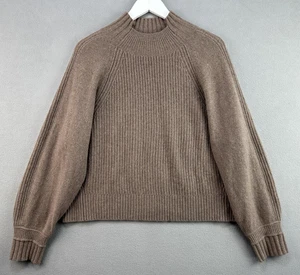 Everlane Kaschmirpullover mittelbraun gerippt Rollkragen recycelte Wolle Strick 230 $ - Bild 1 von 9
