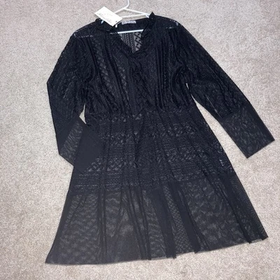 New with tags rrp $129! HAMMOCK & VINE romantic mesh lace longline tunic top 20 - image 1 of 4