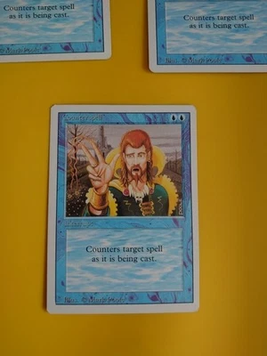 Counterspell.  Interrupt.  Magic the Gathering Card. Revised. Old Vintage. - Image 1 of 4