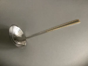 Edestahl-Rostfrei 24ct Gold Trim 18/10 Stainless Steel ~ Large Soup Ladle - Picture 1 of 11
