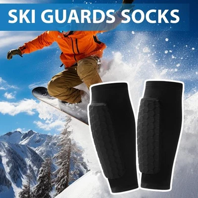 Ski Honeycomb Shin Guards Shin Protector High Impact Protection for Men Wome n  - Image 1 of 4