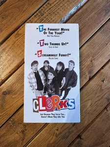 CLERKS VHS 1995 KEVIN SMITH CLASSIC Comedy Jay Silent Bob - Picture 1 of 3