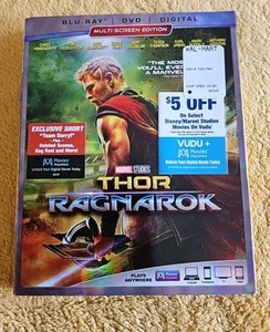 Thor: Ragnarok 2017 (Blu-ray + DVD + Digital) New Sealed Slipcover - Picture 1 of 5