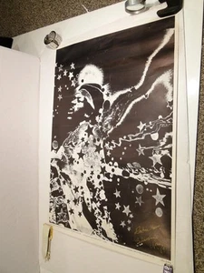 Póster RARO Jimi Hendrix Astro Man firmado por Nona Hatay 1984 - Imagen 1 de 6