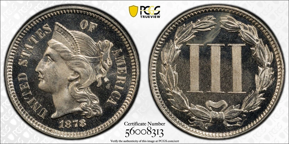 1878 Three Cent Nickel PCGS PR-66 CAM - Image 1 of 1