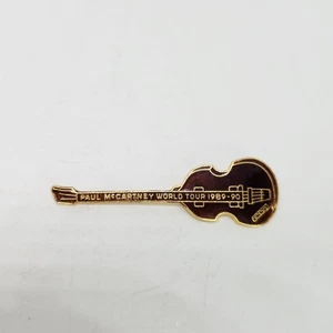 Paul McCartney World Tour Concert Guitar Pin RARE 1989-1990 Beatles Vtg Brooch - Picture 1 of 5