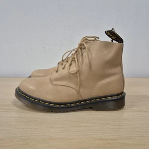 Botas Dr Martens 101 Unbound Cuero Beige Suave Tobillo 6 Agujeros Talla Uk 9 Eu 43 - Imagen 1 de 9