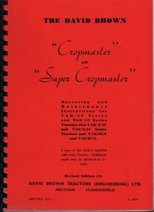 Libro manual de instrucciones para tractor David Brown Cropmaster & Super Cropmaster - Imagen 1 de 1