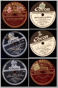3x CARLOS GARDEL "Die große Stimme des TANGO ARGENTINO" Schellackplatte Set057O - Imagen 1 de 7