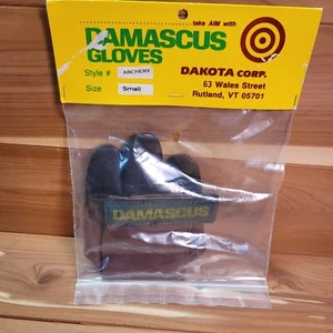 Guante de cuero Damasco pequeño tiro con arco cuero marrón exterior vintage nuevo - Imagen 1 de 7